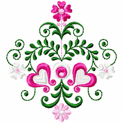Flowers And Tree Embroidery Design 2 Flowers And Tree Embroidery Design 2